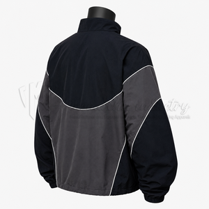 เสื้อแจ็คเก็ตวินด์เบรกเกอร์ไนลอนผู้ชายแบบกำหนดเอง สีสันตัดกัน เสื้อแจ็คเก็ตสำหรับเล่นกีฬา น้ำหนักเบา เสื้อแจ็คเก็ตสำหรับกิจกรรมกลางแจ้ง - Product Image 4