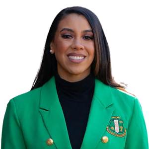 AKA Blazer Vert Croisé pour Femme, Veste Formelle d'Inspiration Sororitaire, Coupe Ajustée Élégante, Vêtement d'Extérieur Premium - Product Image 3