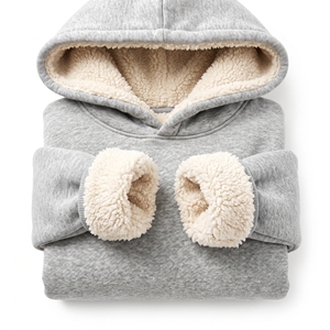 Sudadera con Capucha Casual para Hombre, Invierno, Talla Grande, Forro Polar Sherpa, Interior Cálido, OEM ODM, Venta al Por Mayor de Fábrica | Frontal Personalizado |   MOQ bajo - Product Image 5