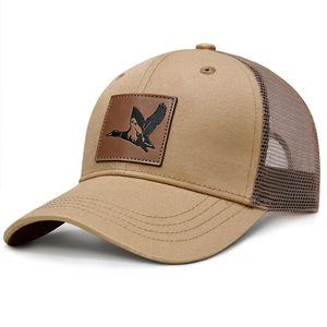 Gorra de Béisbol Personalizada con Parche de Cuero, Gorra Trucker con Cierre a Presión, Venta al Por Mayor OEM - Product Image 1
