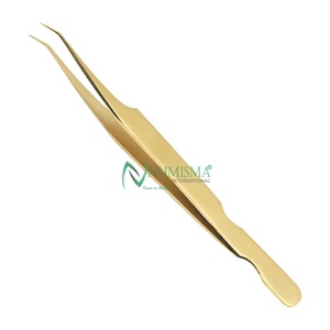 Wholesale Fiber Tip Volume 45 90 Degree Eyelash Tweezers High Quality Tweezer <b>Metal</b> Eyelashes Extension Tweezers for sale - Product Image 3