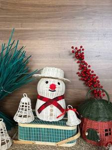 Árbol de Navidad de Ratán con Estrella en la Punta, Juego de Cestas Decorativas Tejidas a Mano, Cestas de Almacenamiento con Forma de Bota de Hongo, Decoración Navideña - Product Image 6