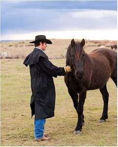 Manteau d'équitation imperméable doublé en polaire sherpa à séchage rapide pour cheval, avec capuche chaude et robe de change intégrée - Product Image 5