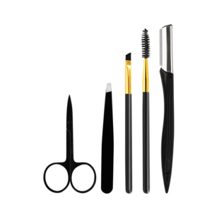 Juego de 5 Piezas de Acero Inoxidable para el Cuidado de las Cejas, Pinzas, Tijeras, Cuchilla, Cepillo, Herramienta para Dar Forma a las Cejas, Color Personalizado, OEM - Product Image 1
