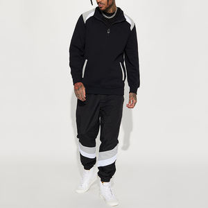 Survêtement en molleton de coton polyester personnalisable pour homme avec fermeture éclair - Product Image 1