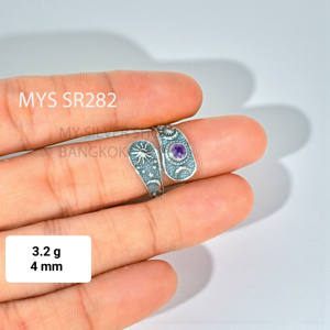 Bagues en Améthyste Facettée en Argent Sterling 925 – Bagues à Gemmes Taillées Sublimes – Bijoux à Prix de Gros - Product Image 1