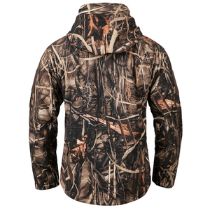 Outdoor Hunting Canvas Polyester Waterproof Windproof <b>Camo</b> Tactical Breathable Lightweight Hooded <b>Jacket</b> for Hunting Hiking - Product Image 2