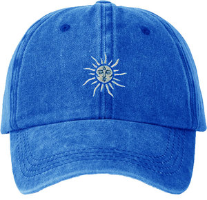 Gorra de Béisbol Vintage con Bordado de Sol, Unisex, Ajustable, de 5 Paneles, de Algodón y Mezclilla, Estilo Casual, para Invierno - Product Image 3