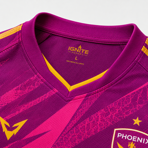 Camiseta de Fútbol para Hombre, Manga Corta, Morado y Amarillo, Estampado Geométrico, Absorbe la Humedad, Ajuste Atlético, Ropa para Todas las Temporadas - Product Image 3