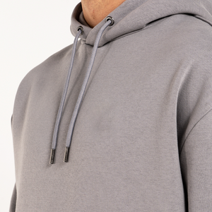 Sudadera con Capucha Gris para Hombre, Personalizable, Corte Regular, Algodón French Terry, Informal, con Bolsillo Delantero, para Otoño - Product Image 2