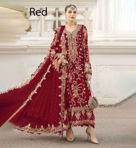 Nouvelles Créations Sterling : Ensemble Sharara Gharara Kurti Indien Brodé en Velours de Viscose Lourd, Magnifique et Entièrement Cousu - Product Image 1