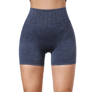 Custom Seamless High Waisted Solid Women Yoga <b>Shorts</b>-Quick Dry Breathable Windproof Eco-Friendly Four-Way Stretch - Product Image 4