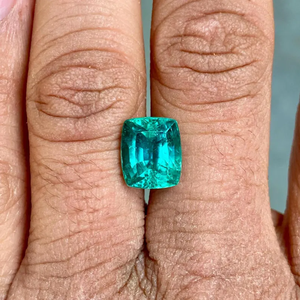 Piedra Preciosa Verde Corte Esmeralda, Piedra Suelta para Joyería, Esmeralda Rectangular de Primera Calidad - Product Image 3