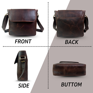 Women’s Genuine Leather Crossbody Bag – Medium Size Shoulder Vintage Office & Travel Bag with Zipper Closure - Product Image 2