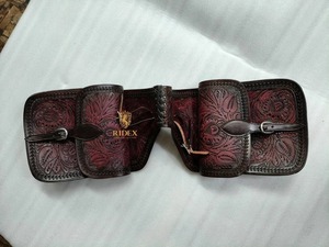 Premium Quality <b>Leather</b> Western Full Floral <b>Tooled</b> & Attractive Look Saddle Bag For Horse Available At Competitive Price - Product Image 6