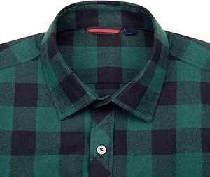 Chemise en flanelle 100 % coton, dernier design, avec poches poitrine, doublure matelassée, boutons, style décontracté à carreaux, vente en gros - Product Image 3