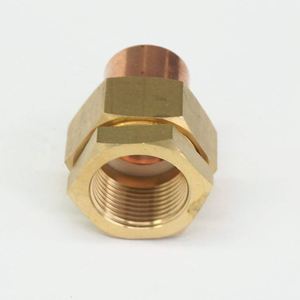 ข้อต่อทองเหลืองแบบไม่มีสารตะกั่ว แข็งแรง ปิดผนึกแน่น สำหรับเชื่อมต่อท่อน้ำ ใช้ได้กับข้อต่อตรง ข้องอ และข้อต่อสามทาง - Product Image 1