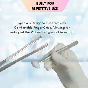 Pince à dissection premium de 12 pouces avec mâchoires à dents de rat 1x2, en acier inoxydable de qualité chirurgicale, forceps à tissus, instruments médicaux - Product Image 5