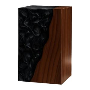 Urna de Lujo Hecha a Mano con Resina de Perla y Madera de Nogal, Recuerdo Conmemorativo Moderno - Product Image 1