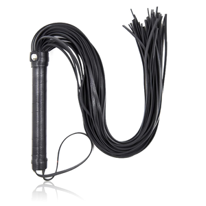 Látigo de cuero hecho a mano de primera calidad |   Látigo de equitación de cuero genuino con múltiples puntas, mango trenzado duradero para entrenamiento ecuestre - Product Image 1