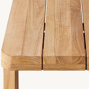 Mesa de comedor para exteriores duradera y de buena calidad con patas resistentes, diseño moderno fabricada con madera de teca seleccionada. - Product Image 3
