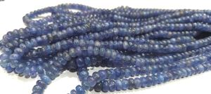 Perles de Tanzanite naturelle non traitée, rondes, lisses, de 6 à 7 mm, vendues par brin de 8 pouces de long. - Product Image 5