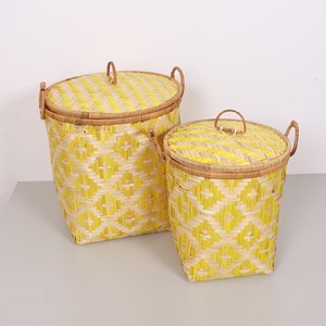 Cesto pequeño de bambú tejido sostenible para guardar ropa de bebé, el más económico, cestas de lavandería naturales. - Product Image 6