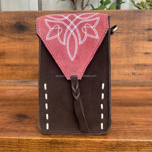 2024 nouveau Style Designer botte point daim cuir bandoulière téléphone portable sacs pour femmes personnalisé mode épaule téléphone portable sac - Product Image 4