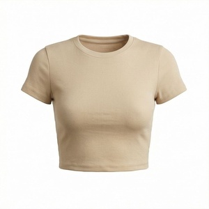 Camisetas Cortas Premium para Mujer, Color Personalizado, Material de Algodón, Diseño Ligero de Secado Rápido, Ropa Casual, Prenda de Moda - Product Image 1