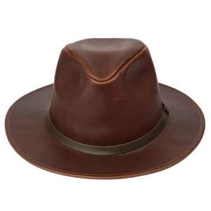 Sombreros de Vaquero de Cuero 100% Color Negro, Sombreros y Gorras de Cuero a la Moda, Precio al por Mayor, Calidad Premium - Product Image 5