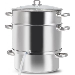 Spremiagrumi e Vaporiera in Acciaio Inox Argento per Casa, Modello D0100HEMC7V - Product Image 1