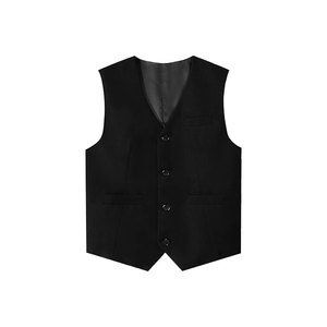 <b>Men's</b> <b>Black</b> V-neck Single Breasted Casual Outer Wear <b>Waistcoat</b> with Pockets <b>for</b> Suits Winter Equestrian Sports - Product Image 1