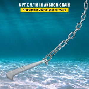 Catena per Ancora in Acciaio Inox 316 da 6 Piedi 5/16'' con Grillo da 3/8'' - Carico di Rottura 7120 libbre (9460 libbre) - Catena per Ancora per Barche - Product Image 2