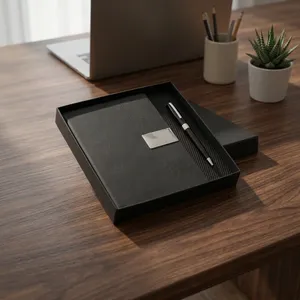 Set Regalo Diario per l'Eccellenza Aziendale con Taccuino Personalizzato con Copertina Rigida e Penna a Sfera Abbinata, Eleganti Accessori per la Scrittura - Product Image 4