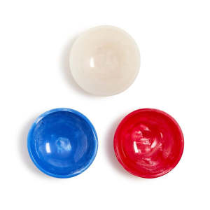 Handmade Polished Resin Salad <b>Bowls</b> Uncoated Blue Red <b>White</b> Cute Design Stocked Food Grade Eco-Friendly Durable for Food <b>Serving</b> - Product Image 5