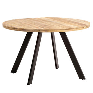 โต๊ะอาหารพับได้ทรงกลมไม้มะม่วงแข็งแรง ทันสมัย เคลื่อนย้ายง่าย ทำความสะอาดง่าย ประหยัดพื้นที่ เหมาะสำหรับร้านอาหารและโรงแรม - Product Image 1