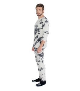 Ensemble tricoté 2 pièces tie-dye pour femme, manches longues, col rond, coupe ample, pantalon long, respirant, décontracté, toutes saisons - Product Image 2