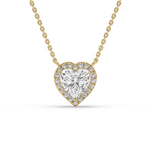 Pendentif personnalisé en diamant de laboratoire de 2 carats, argent 925, or, coupe cœur, style unique, léger, minimaliste, bijoux - Product Image 3