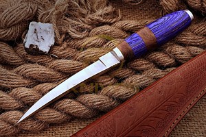 Handmade Chef Boning <b>Knife</b> <b>Sharp</b> Stainless Steel Meat Processing <b>Knife</b> with Leather Sheath Dishwasher Safe Ambidextrous - Product Image 4