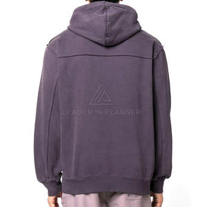 Sweat-shirts pour hommes en coton de qualité supérieure, légers, basiques, vente en gros, nouveau design, best-sellers, couleur unie, effet délavé - Product Image 4