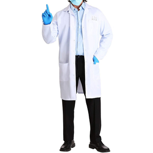 New Design Men Doctor Medical Lab Coat Breathable Windproof Stretchable Fabric Customized Colors High-quality <b>Scrub</b> Lab Coat - Product Image 4