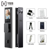 Cerradura Digital Wifi Tuya, Cerradura Inteligente para Puerta Exterior con Cámara, Huella Dactilar y Huella de Palma