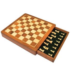 Juego de Ajedrez Profesional con Logotipo Personalizado, Madera Sólida con Almacenamiento, Tablero de Madera Premium, Piezas de Ajedrez Staunton de Madera, Fabricante - Product Image 1