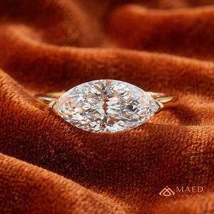 18K Gold Plated Marquise Moissanite <b>Solitaire</b> <b>Ring</b> moissanite Diamond Bridal Jewelry Women USA Luxury - Product Image 1