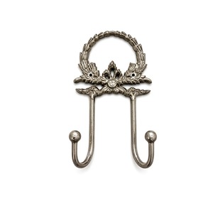 Ganchos de pared para ropa, organizador de ropa para el hogar, estilo único, gancho de pared de aluminio con doble perilla y acabado pulido - Product Image 1