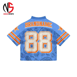 ผู้ผลิตเสื้อฟุตบอลตาข่ายวินเทจ NURAK แบบสั่งทำพิเศษ เสื้อถักตาข่ายคอวีทรงครอปทรงบ็อกซี่ เสื้อฟุตบอลตาข่ายผู้ชาย ปี 2026 - Product Image 2