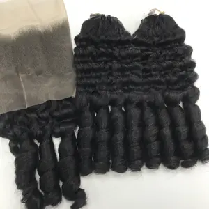 Extensions de cheveux bouclés fantaisie Super Double dessiné couleur personnalisée 100% cheveux humains vietnamiens de haute qualité