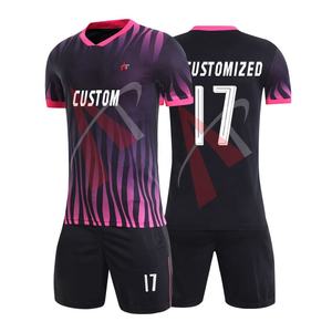 Uniforme de maillot de football respirant de haute qualité impression de logo couleur personnalisable prix de gros ensembles d'uniformes de football vierges bon marché - Product Image 3