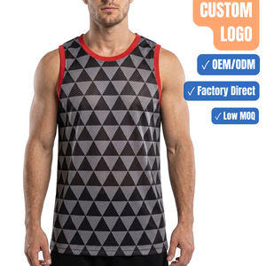 Fabricant de maillots d'entraînement de basketball en mesh personnalisés, uniforme d'équipe de basketball personnalisé, maillot de sport sans manches OEM - Product Image 1