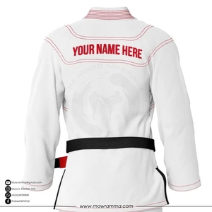 ชุดยิวยิตสูบราซิลเลี่ยน จิวยิตสู คิโมโน ปักโลโก้ได้ ผ้าฝ้าย 100% ทอลายเพิร์ลวีฟ ชุดสำหรับฝึกซ้อมมืออาชีพ MMA สำหรับการฝึกซ้อมและแข่งขัน  แบบ unisex - Product Image 5